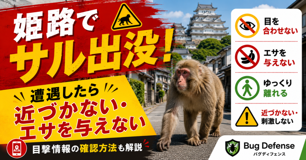 姫路で猿出没中