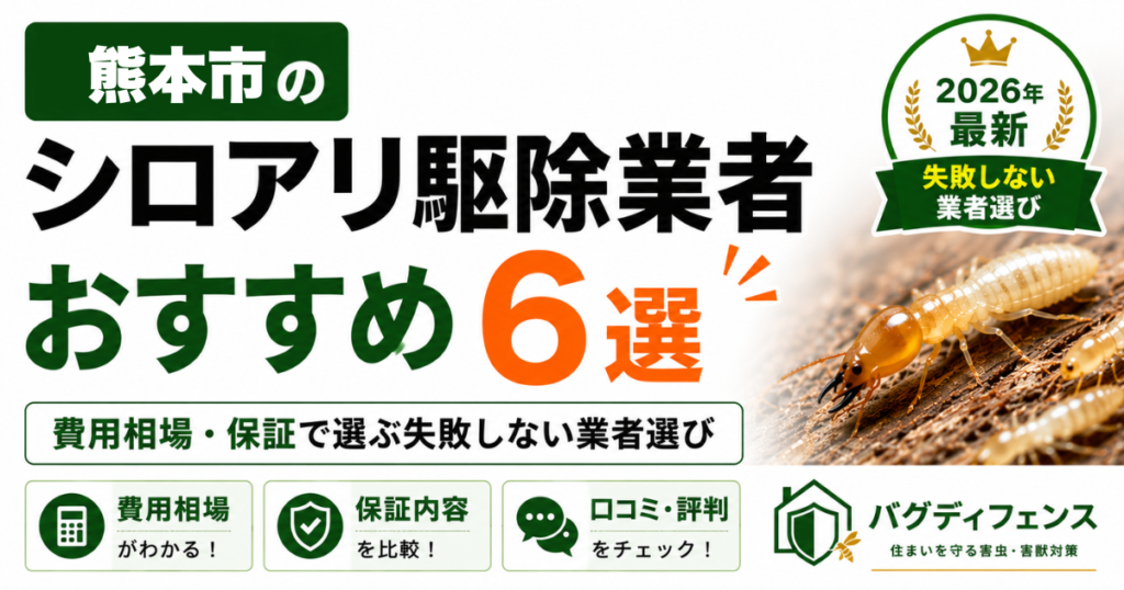 熊本市のシロアリ駆除業者おすすめ6選｜費用相場・保証で選ぶ失敗しない業者選び【2026年】