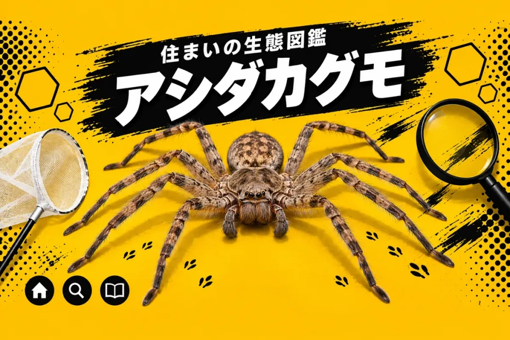 アシダカグモの生態と家に出る理由｜毒はある？ゴキブリを食べる益虫の正体