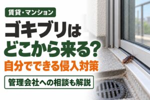 賃貸・マンションのゴキブリはどこから来る？自分でできる侵入対策