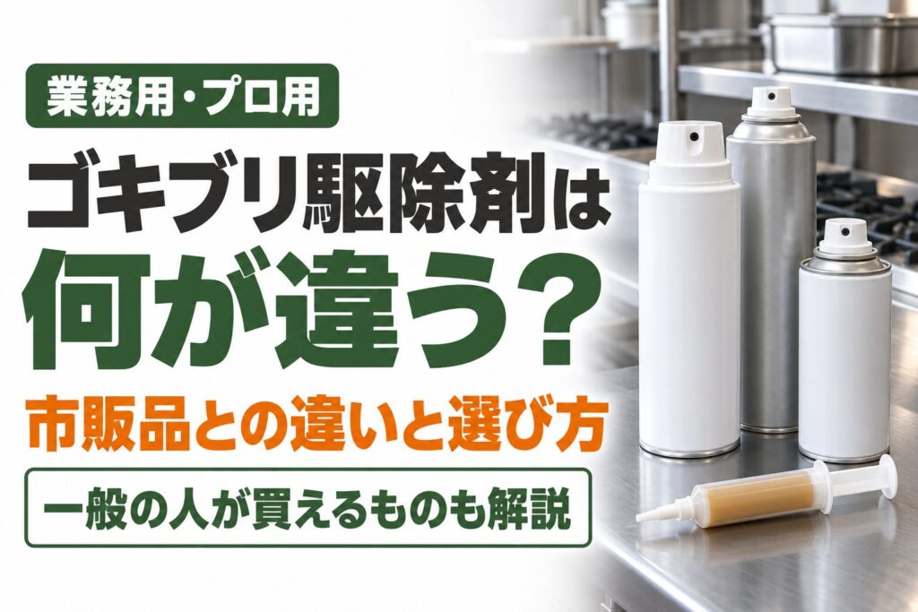 業務用・プロ用ゴキブリ駆除剤は何が違う？市販品との違いと選び方