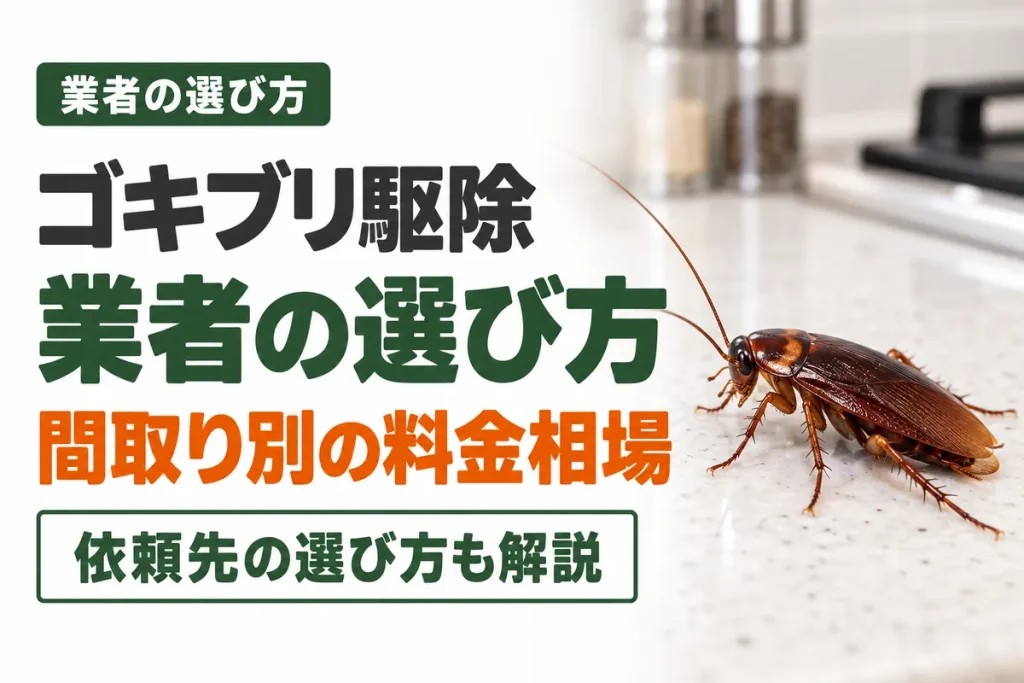 ゴキブリ駆除業者の選び方と費用相場｜間取り別の料金と依頼先【2026年】