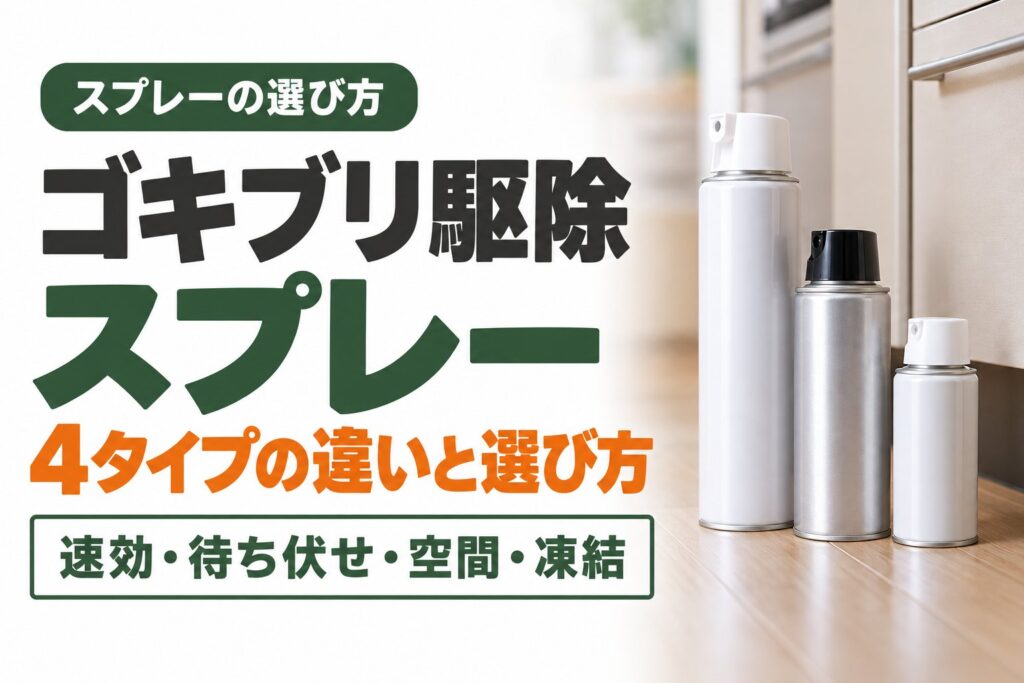 ゴキブリ駆除スプレー 4タイプの違いと選び方