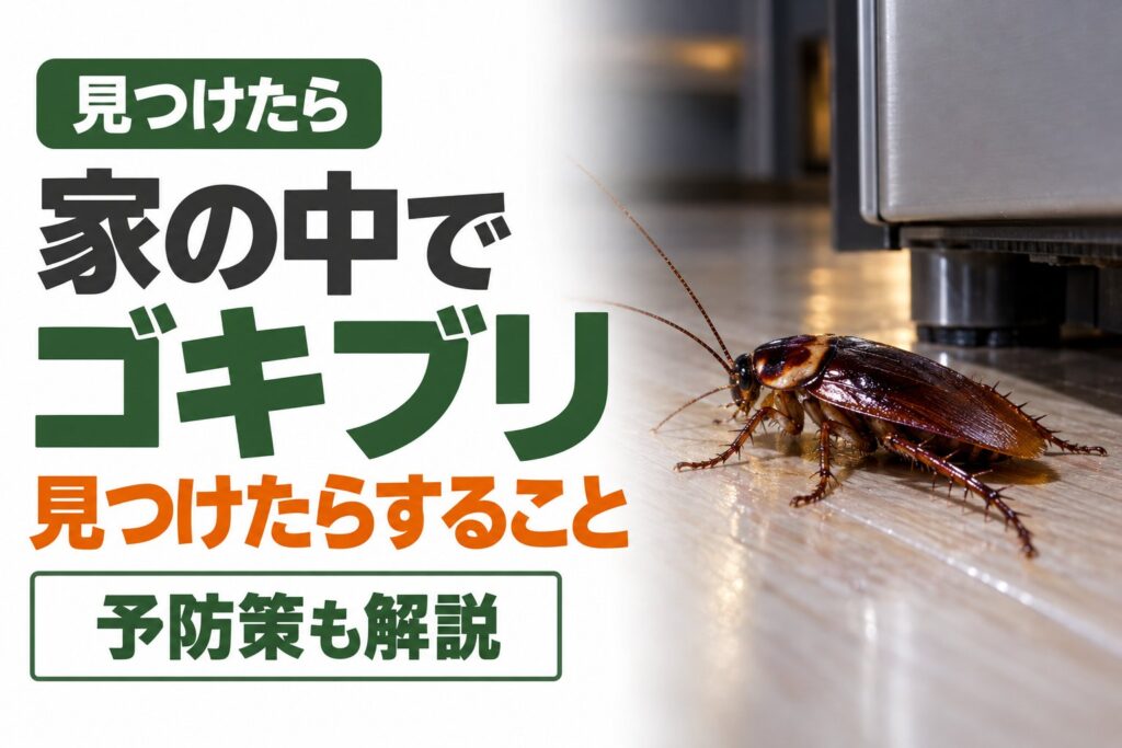 ゴキブリを見つけたら｜その場の退治から潜み場所の対策・予防までの手順
