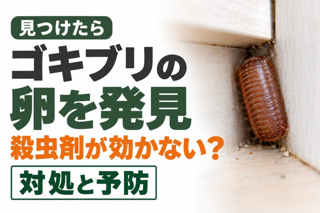 ゴキブリの卵を見つけたら｜卵鞘の見分け方と殺虫剤が効かないときの対処
