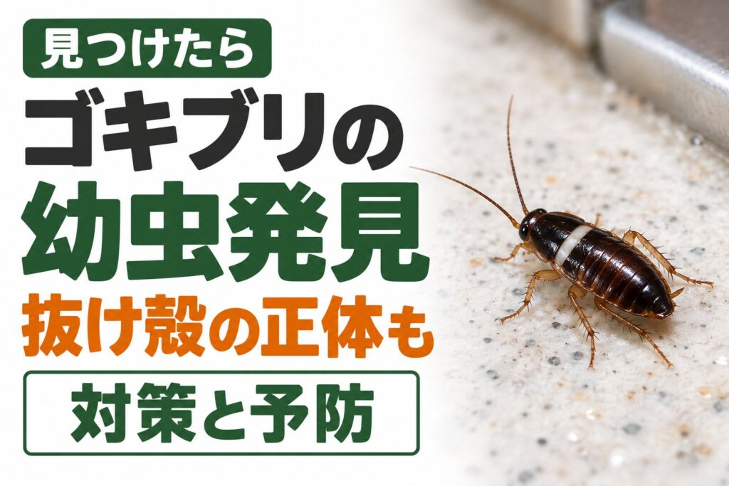 ゴキブリの幼虫・抜け殻を見つけたら｜見分け方と家の中で増えているサイン