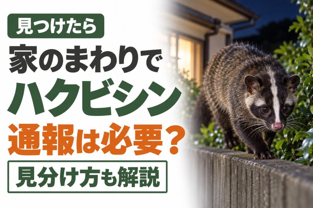 ハクビシンを見つけたらどうする？｜通報は必要か・見分け方・姫路市の相談先