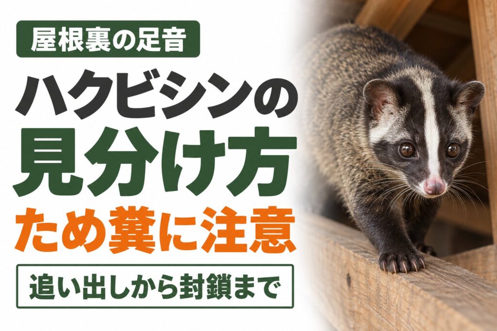 ハクビシンの屋根裏の足音｜ため糞のサインと、追い出してから塞ぐ手順