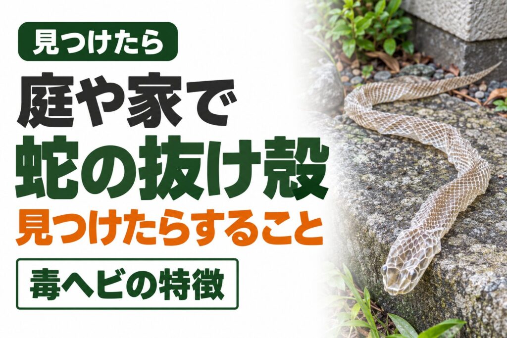 蛇の抜け殻を見つけたらどうする？｜近くにいるヘビの種類・毒ヘビの見分け方・かまれたとき