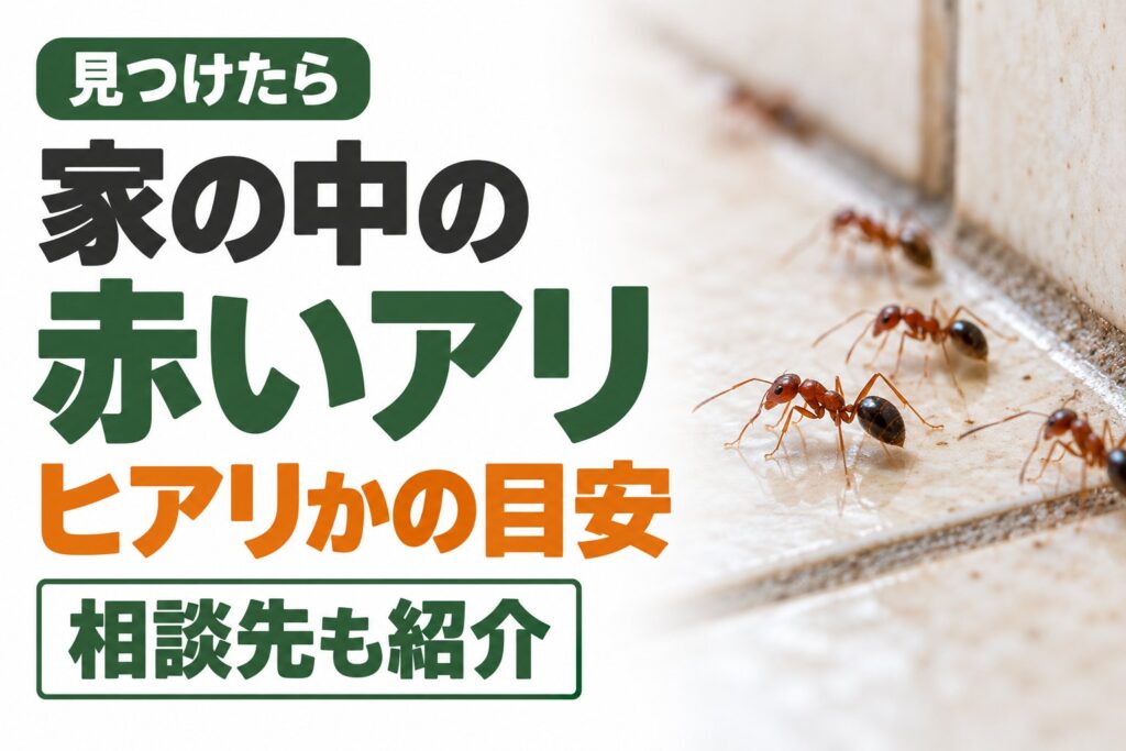 家の中の赤いアリはヒアリ？｜姫路市が示す見分けの目安と疑わしいときの連絡先