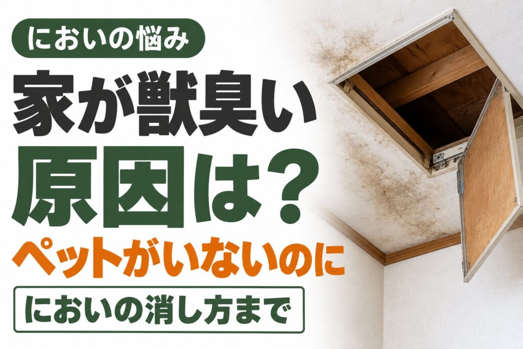 ペットを飼っていないのに家が獣臭い原因は？においから正体を絞る方法と消し方