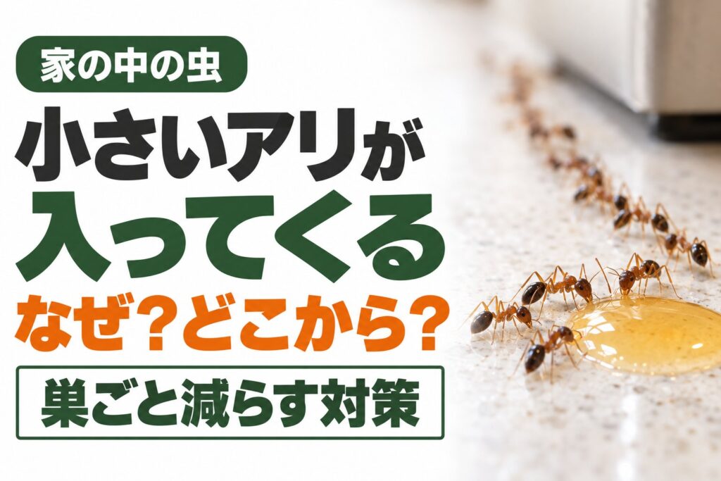 家の中に小さいアリが入ってくるのはなぜ？どこから来るかの探し方と巣ごと減らす対策