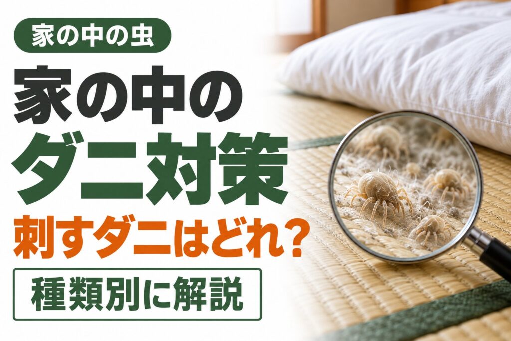 家の中のダニの種類と対策｜刺すダニ・刺さないダニの見分け方と減らし方