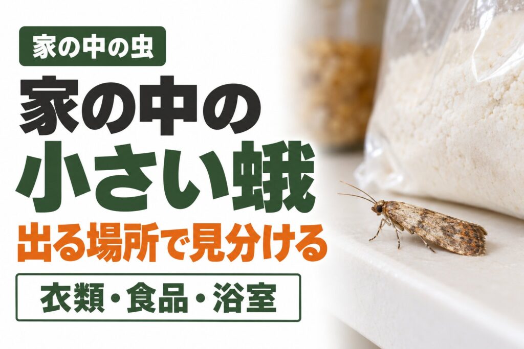 家の中に小さい蛾がいる｜衣類・食品・お風呂場の場所別に正体と対策