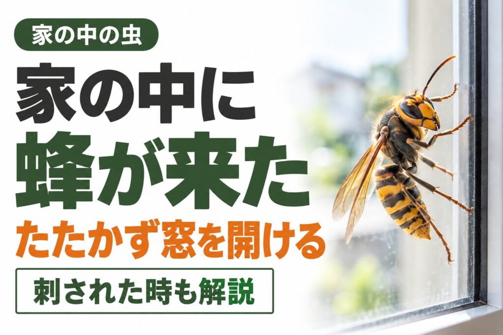 家の中に蜂が入ってきたら？｜追い払わず窓を開けて待つ・何度も出るときの注意