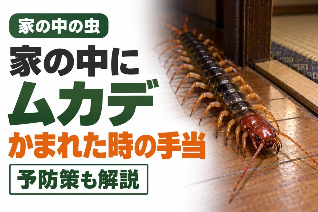 家の中にムカデが出たら？｜入ってくる理由・かまれたときの手当・予防