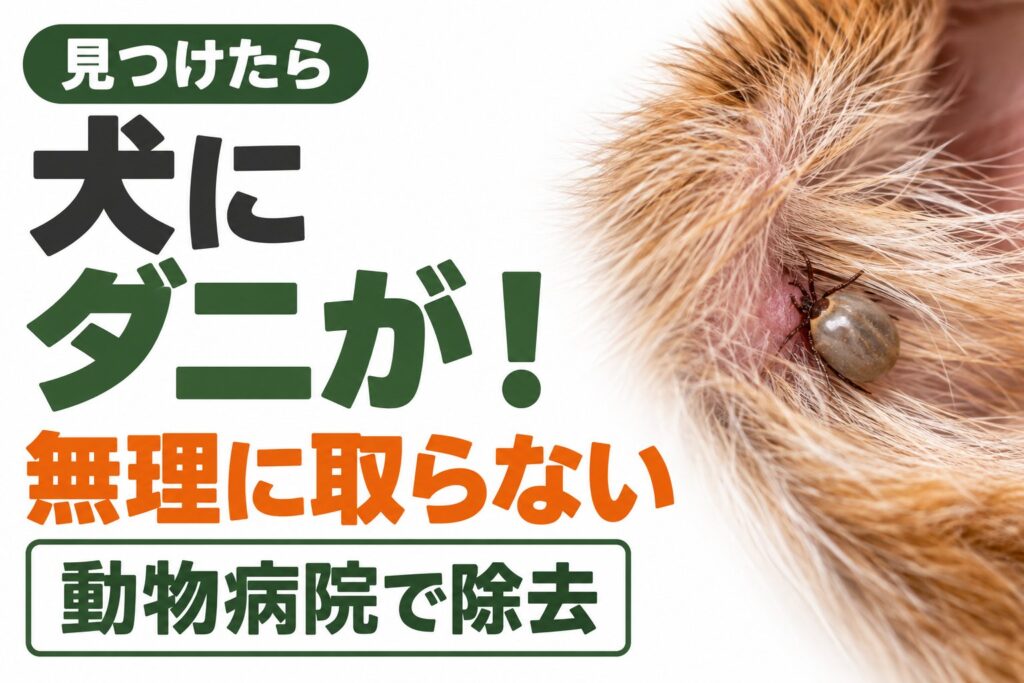 犬にダニを見つけたら｜無理に取らず動物病院へ・人への感染リスクと予防法