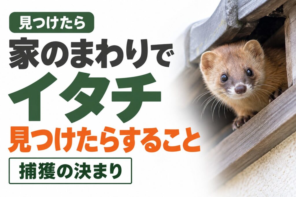 イタチを見つけたらどうする？｜種類の見分け方・追い出し方と捕獲の決まり