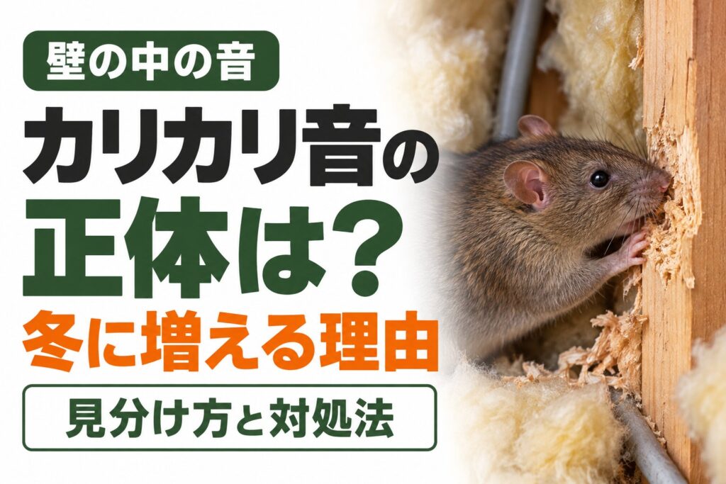 壁の中からカリカリ音がする正体は？冬に増える理由と見分け方・対処法