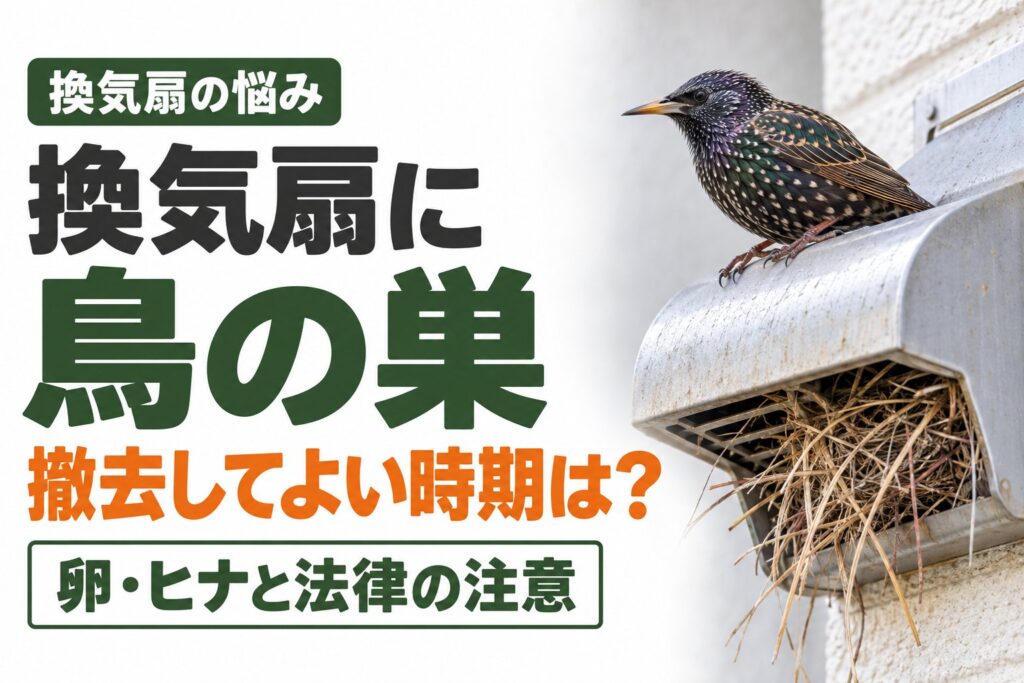 換気扇に鳥が巣を作ったら？撤去してよいタイミングと再発防止