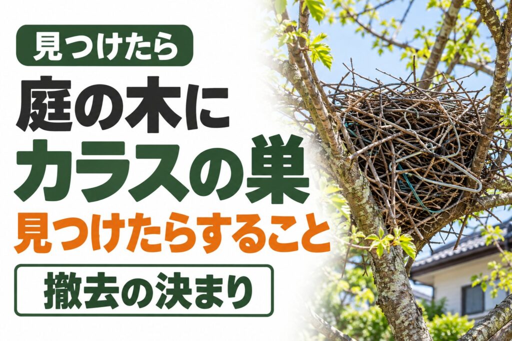 カラスの巣を見つけたらどうする？｜威嚇から身を守る方法と巣の撤去の決まり