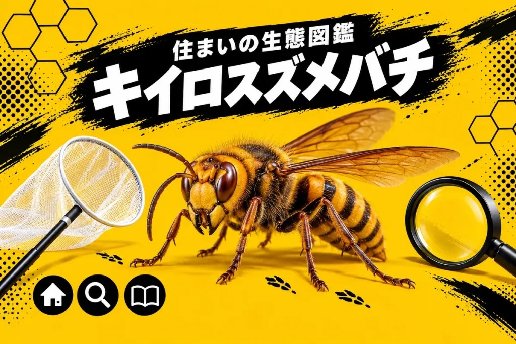 キイロスズメバチの生態と家に巣を作る理由｜見分け方・刺されないための注意