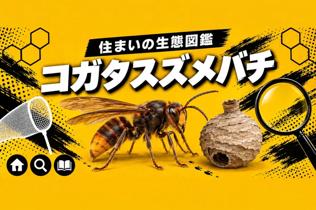 コガタスズメバチの生態と庭に巣を作る理由｜とっくり形の巣・見分け方・注意点