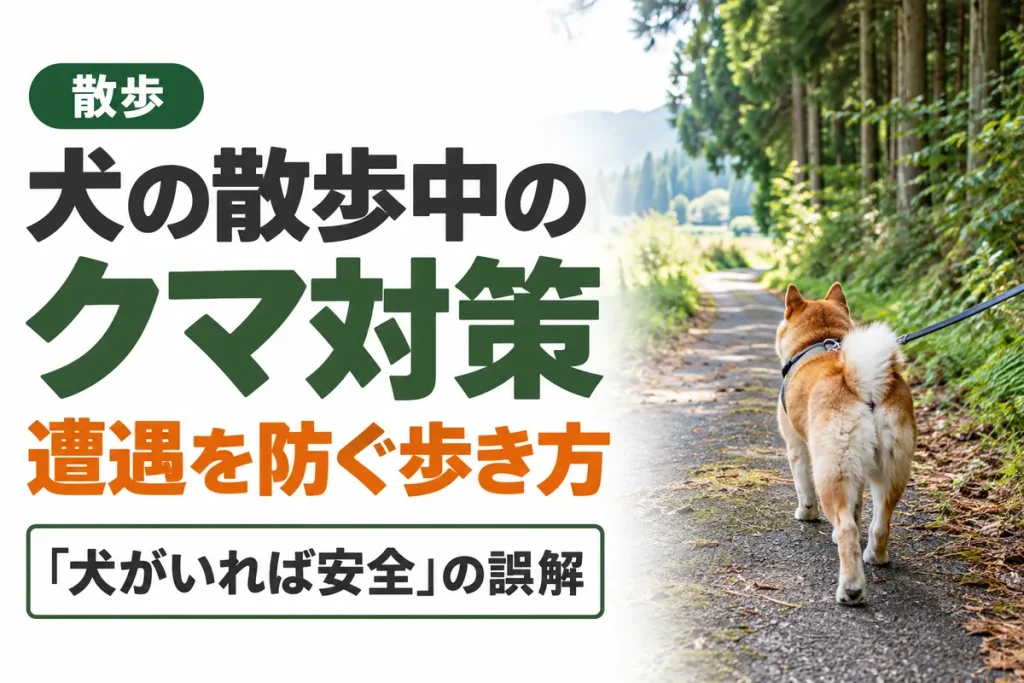 犬の散歩中のクマ対策｜遭遇を防ぐ歩き方と「犬がいれば安全」の誤解
