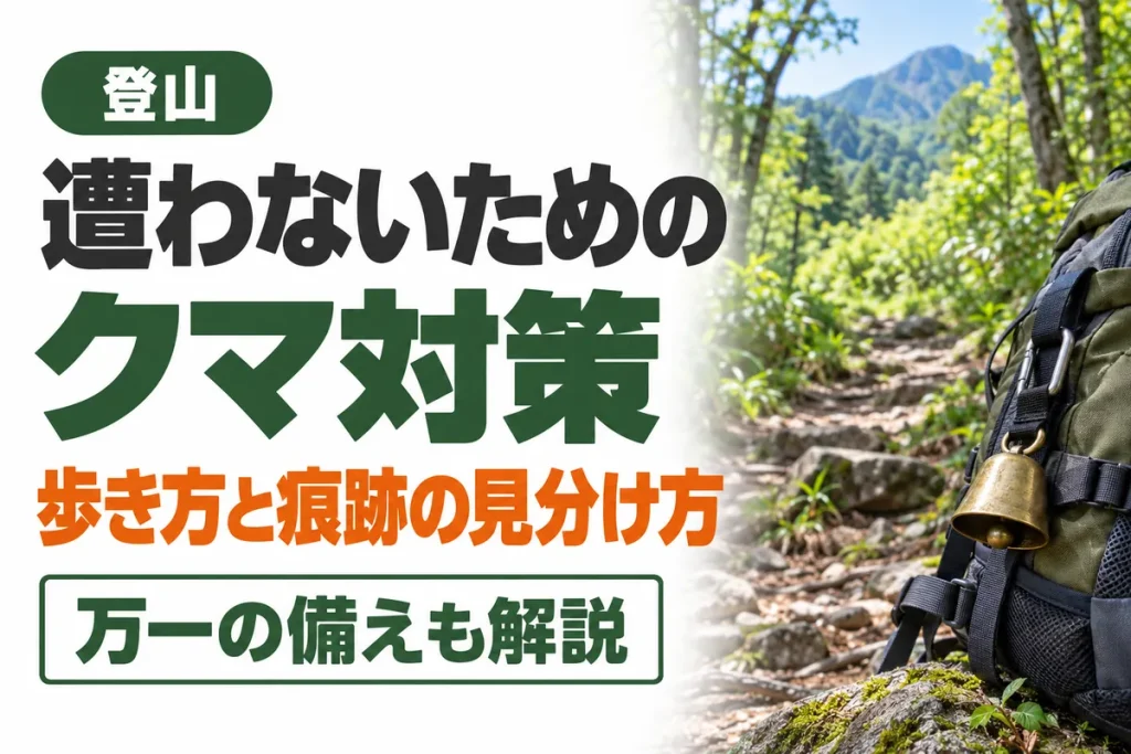 登山のクマ対策｜遭遇を防ぐ歩き方・痕跡の見分け方と万一の備え
