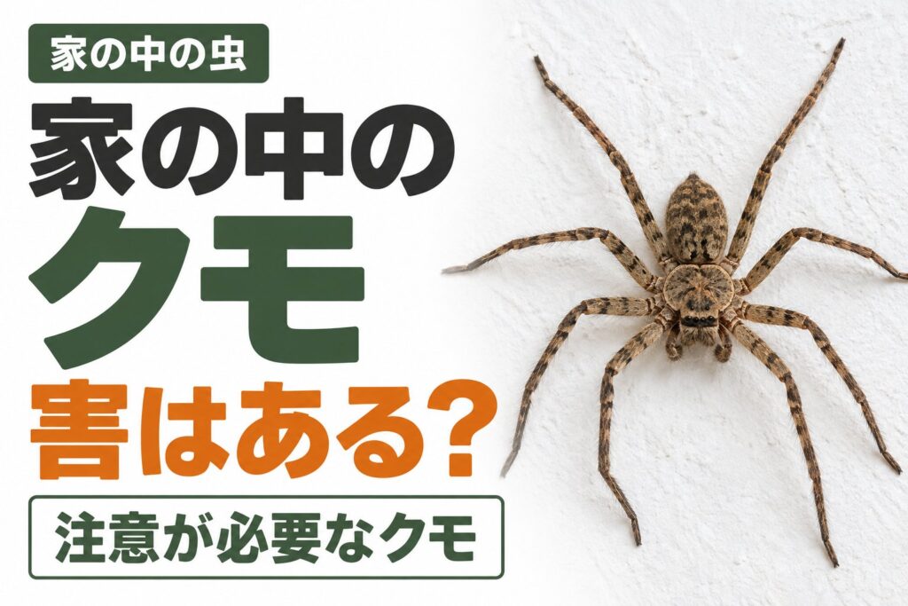 家の中のクモに害はある？大きいアシダカグモの正体と、注意が必要な毒グモ