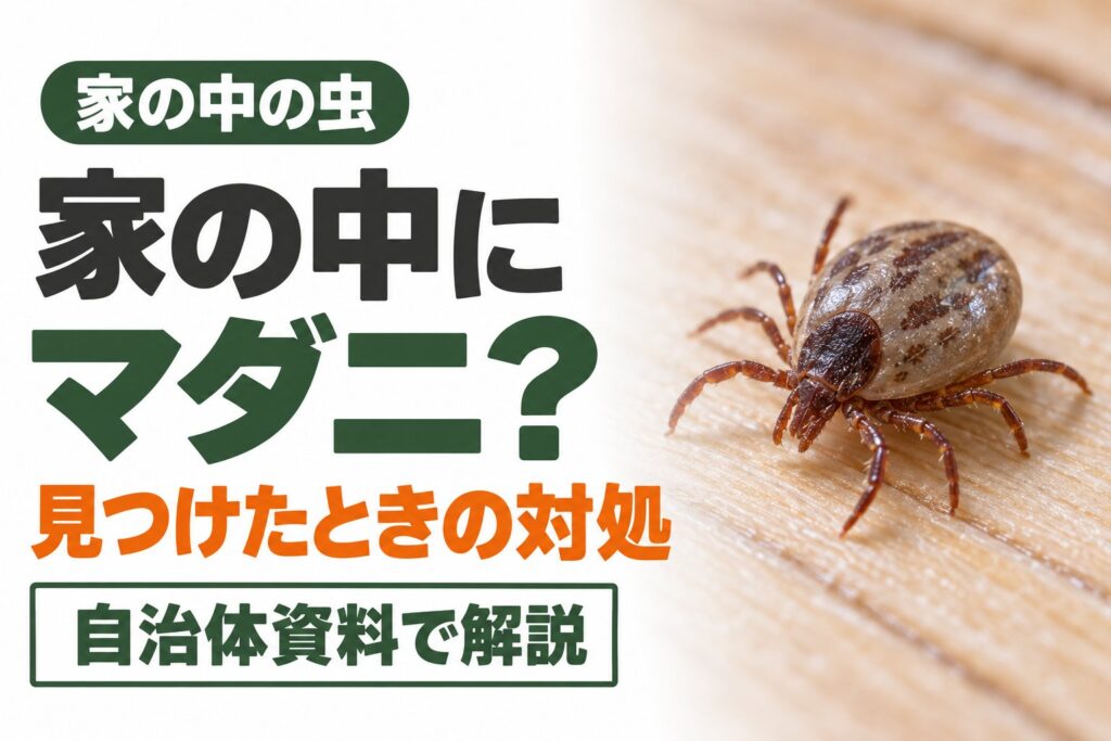 マダニが家の中にいた！｜見つけたときの対処とかまれたときの注意・持ち込まない予防