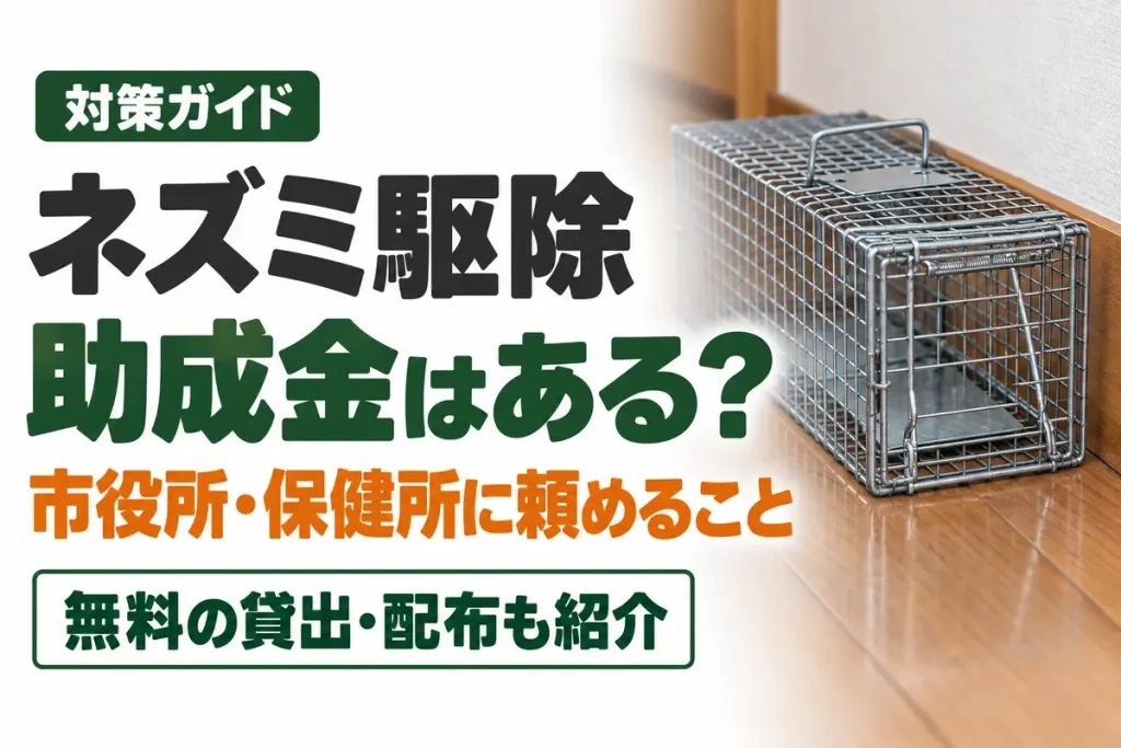 ネズミ駆除の助成金はある？市役所・保健所に頼めること