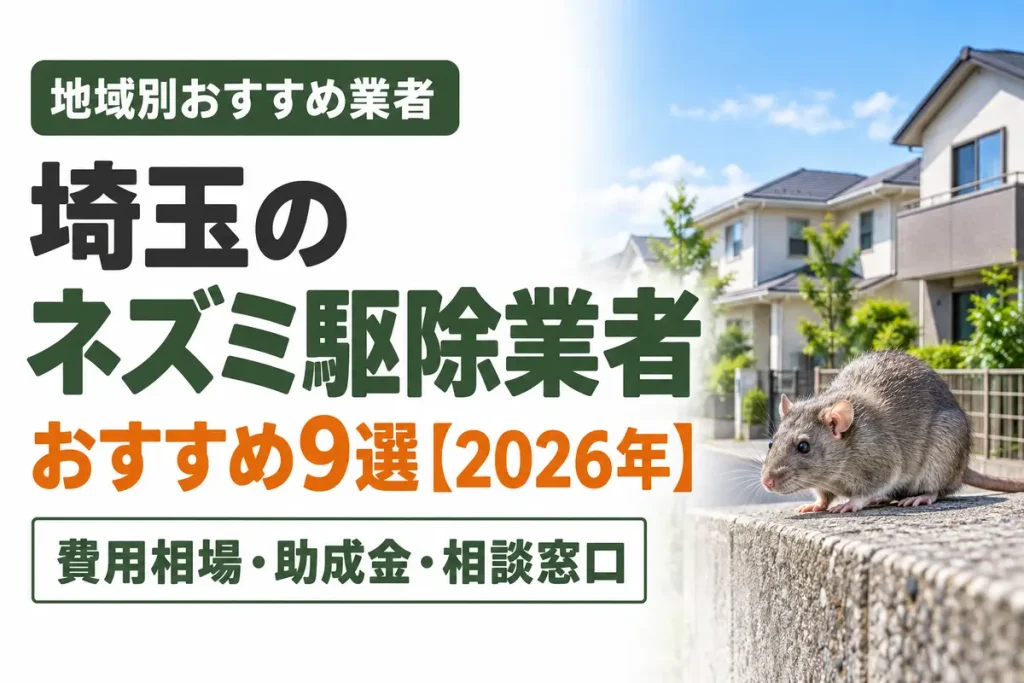 埼玉のネズミ駆除業者おすすめ9選