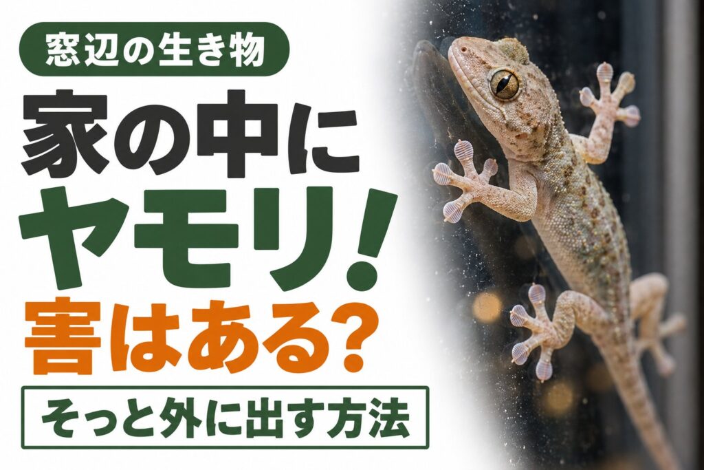 家の中にヤモリがいる！害はある？そっと外に出す方法