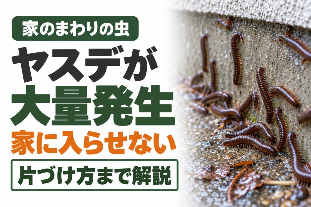 ヤスデが大量発生したときの対処｜時期と理由、家に入らせない方法と片づけ方