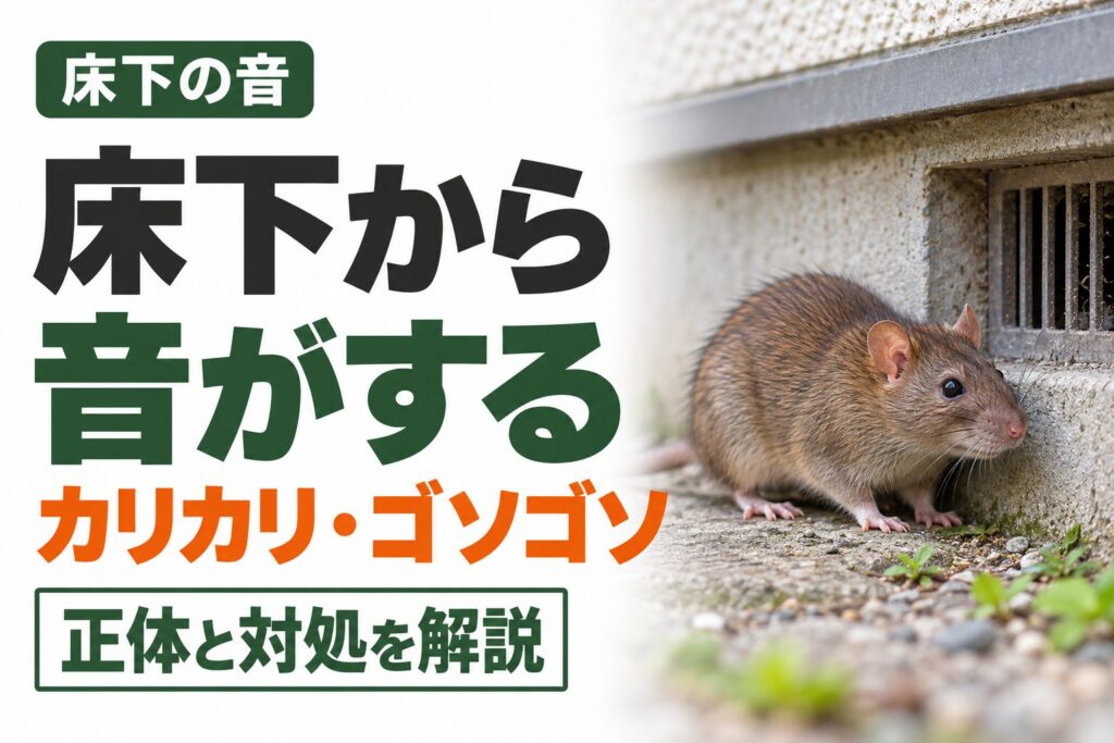 床下から音がする正体は？カリカリ・ゴソゴソ音の見分け方と対処